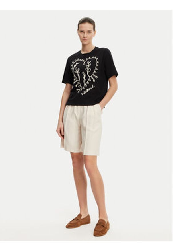 Weekend Max Mara T-Shirt Lecco 2515941052 Czarny Boxy Fit. Kolor: czarny. Materiał: bawełna