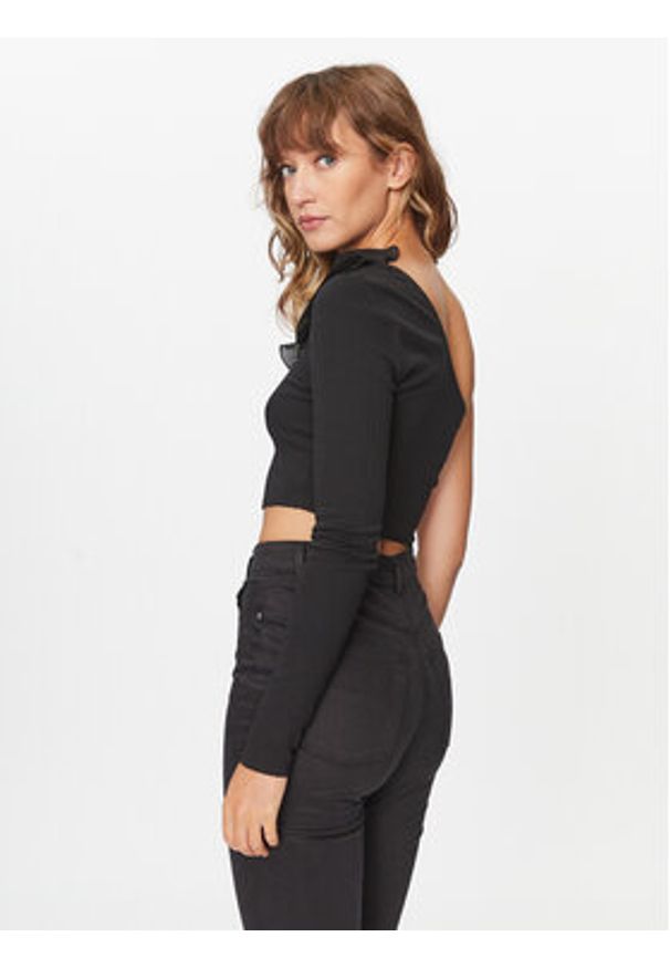 only - ONLY Bluzka 15306966 Czarny Regular Fit. Kolor: czarny. Materiał: bawełna