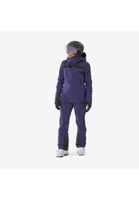 WEDZE - Kurtka narciarska i snowboardowa damska Quechua 900. Kolor: fioletowy, niebieski, wielokolorowy. Materiał: materiał. Sezon: zima. Sport: narciarstwo, snowboard