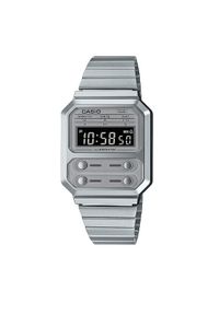 Casio Zegarek Vintage A100WE-7BEF Srebrny. Kolor: srebrny. Styl: vintage