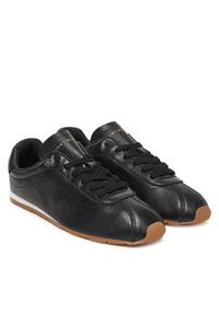 TOMMY HILFIGER - Tommy Hilfiger Sneakersy Th Low Profile Runner FW0FW08951 Czarny. Kolor: czarny. Materiał: skóra #4