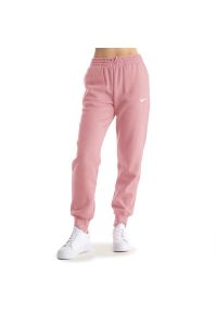 Spodnie damskie Nike Sportswear Phoenix Fleece FZ7626-690 - różowe. Kolor: różowy. Materiał: poliester, dresówka, dzianina, bawełna. Sport: fitness #1