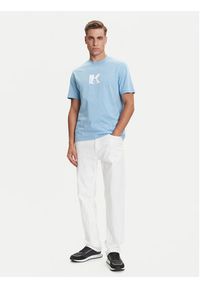 Karl Lagerfeld Jeans T-Shirt A3M17057 Błękitny Regular Fit. Kolor: niebieski. Materiał: bawełna #5