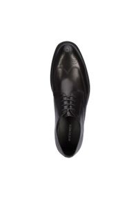 Wittchen - Męskie buty derby skórzane z płaskim szwem czarne. Okazja: do pracy, na co dzień. Kolor: czarny. Materiał: skóra. Wzór: aplikacja. Styl: casual, elegancki #4