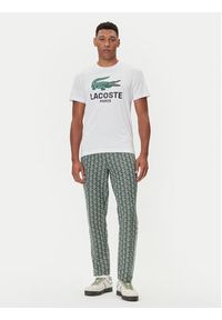 Lacoste T-Shirt TH5634 Biały Regular Fit. Kolor: biały. Materiał: bawełna #10