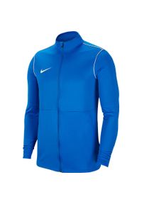 Bluza sportowa męska Nike Dry Park 20 TRK JKT K. Typ kołnierza: bez kaptura, kołnierzyk stójkowy. Kolor: niebieski. Technologia: Dri-Fit (Nike). Sport: piłka nożna