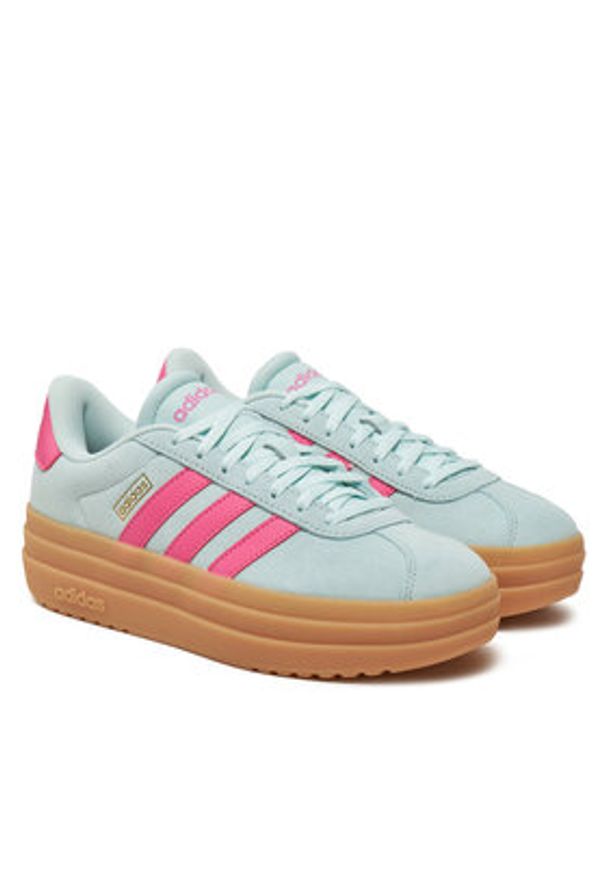Adidas - adidas Sneakersy VL Court Bold JP7628 Zielony. Kolor: zielony. Materiał: zamsz, skóra