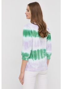 Silvian Heach bluza bawełniana damska kolor fioletowy wzorzysta. Okazja: na co dzień. Kolor: fioletowy. Materiał: bawełna. Styl: casual #4