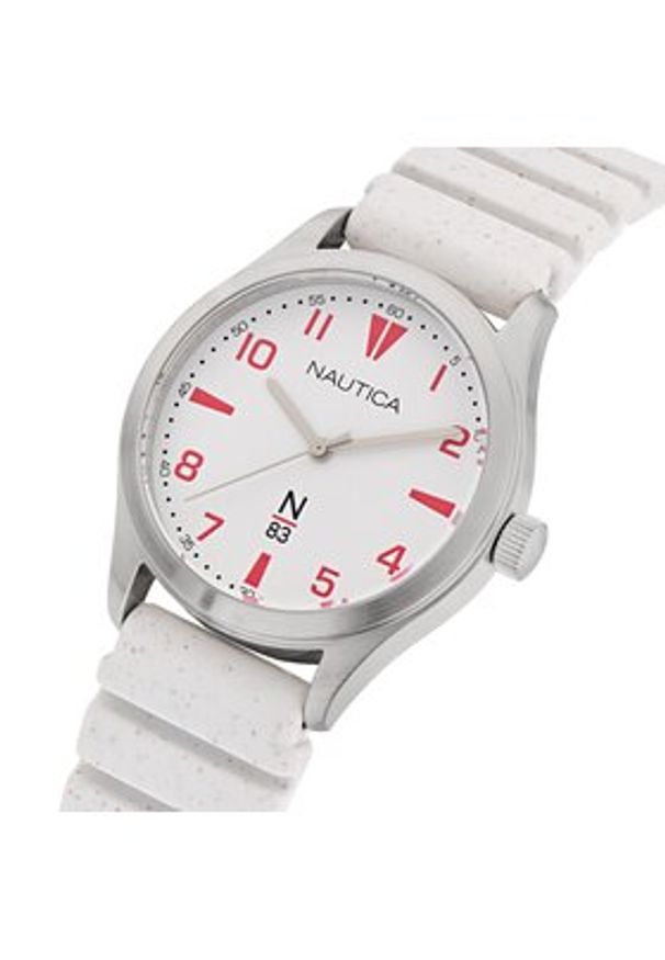 Nautica Zegarek NAPHBS403 Biały. Kolor: biały. Materiał: syntetyk