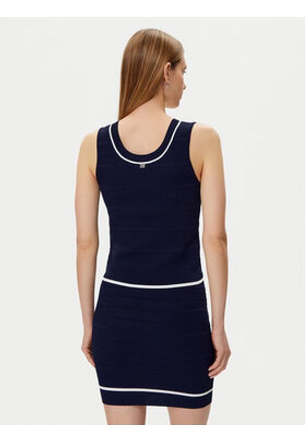 Guess Bluzka 5RGR03 5640Z Granatowy Regular Fit. Kolor: niebieski. Materiał: wiskoza