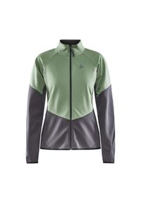 Damska wiatrówka Craft Glide. Kolor: zielony. Materiał: softshell. Sport: turystyka piesza, fitness #1