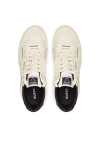 Guess Sneakersy FMTVIN-ELE12 Écru. Materiał: skóra
