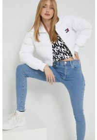 Tommy Jeans kurtka damska kolor biały zimowa. Kolor: biały. Materiał: puch, poliamid. Sezon: zima #5