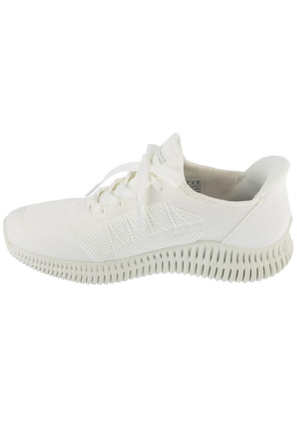 skechers - Buty sportowe Sneakersy damskie, Slip-Ins: Bobs Geo Lite - Divine Pace. Kolor: biały. Sport: turystyka piesza