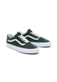 Vans tenisówki zamszowe Old Skool kolor zielony VN0007NTBXU1. Nosek buta: okrągły. Zapięcie: sznurówki. Kolor: zielony. Materiał: zamsz. Szerokość cholewki: normalna. Styl: klasyczny #5