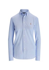 Polo Ralph Lauren Koszula 211664427001 Błękitny Slim Fit. Typ kołnierza: polo. Kolor: niebieski. Materiał: bawełna #3