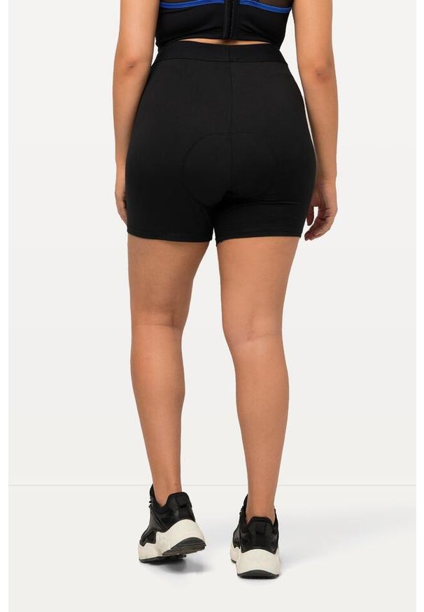 ULLA POPKEN - Damskie Bokserki rowerowe anatomiczna wyściełana wstawka. Kolekcja: plus size. Kolor: czarny. Materiał: elastan, poliamid, materiał. Długość: długie