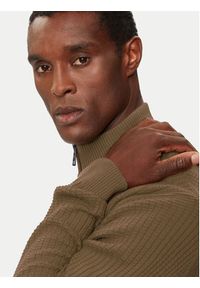 Bugatti Sweter 7500-65546B Brązowy Regular Fit. Kolor: brązowy. Materiał: syntetyk, bawełna #5