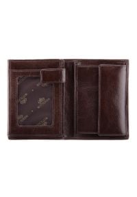 Wittchen - Męski portfel skórzany praktyczny brązowy. Kolor: brązowy. Materiał: skóra. Wzór: aplikacja #6