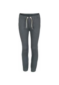 ALPINE PRO - Dziecięce spodnie treningowe Alpine Pro Hildo 116-122 - Wygodne i stylowe. Okazja: na uczelnię. Kolor: zielony. Materiał: elastan, bawełna. Styl: elegancki