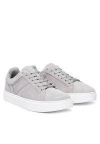 Calvin Klein Sneakersy Classic Cups Laceup Tape Su HM0HM02200 Szary. Kolor: szary. Materiał: zamsz, skóra #5