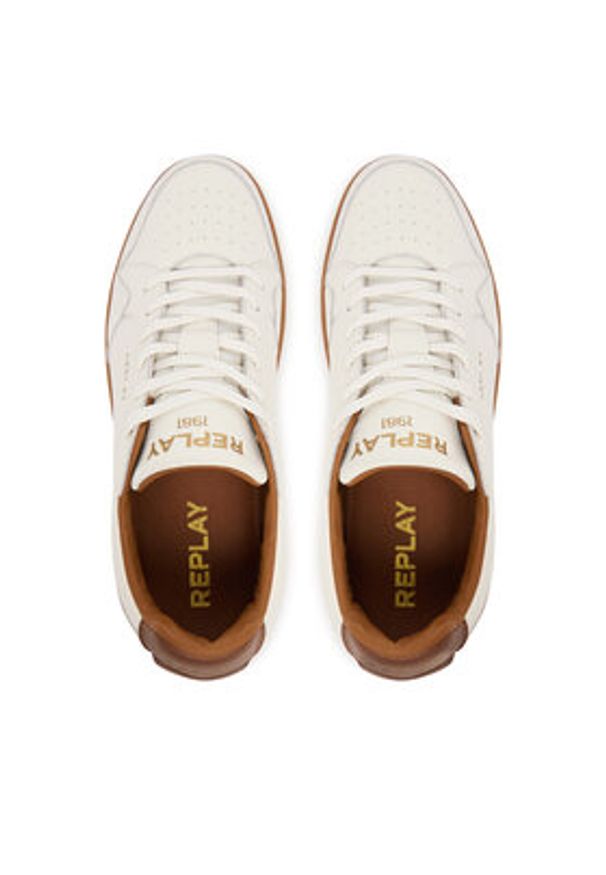 Replay - REPLAY Sneakersy GMZ3B.000.C0030L Biały. Kolor: biały. Materiał: skóra