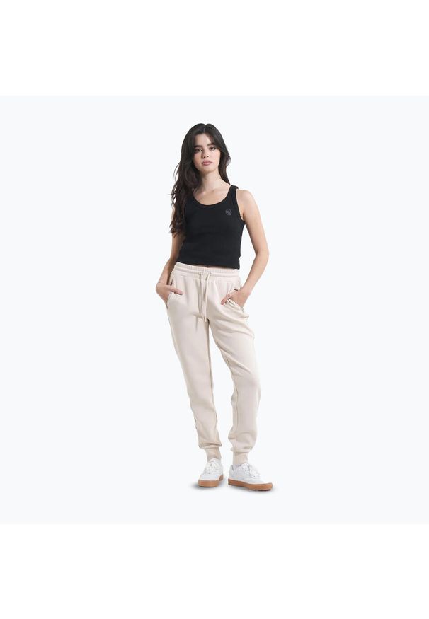 PITBULL - Spodnie damskie Pitbull Discovery Track Pants. Kolor: beżowy