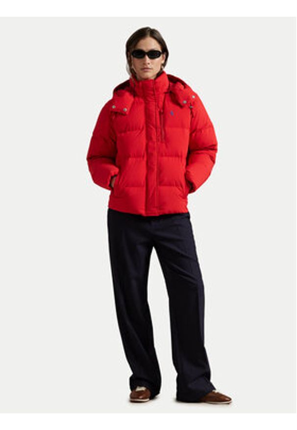 Polo Ralph Lauren Kurtka puchowa 211971190002 Czerwony Relaxed Fit. Typ kołnierza: polo. Kolor: czerwony. Materiał: syntetyk