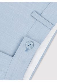 Pako Lorente - PAKO LORENTE – Gładkie błękitne spodnie garniturowe. Kolor: niebieski. Materiał: poliester, wełna, lycra. Wzór: gładki #4