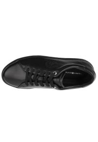 TOMMY HILFIGER - Buty Tommy Hilfiger Crest Sneaker W FW0FW05922-BDS czarne. Zapięcie: sznurówki. Kolor: czarny. Materiał: skóra, guma