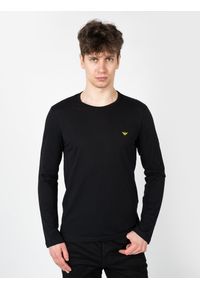 Emporio Armani Longsleeve | 1116533F722 | Mężczyzna | Czarny. Okazja: na co dzień. Kolor: czarny. Materiał: bawełna. Długość rękawa: długi rękaw. Wzór: nadruk. Styl: casual, elegancki