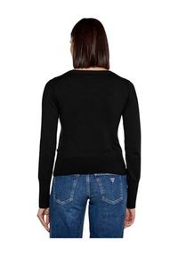 Guess Jeans Sweter w4br84z3ho2-jblk Czarny Regular Fit. Kolor: czarny. Materiał: syntetyk