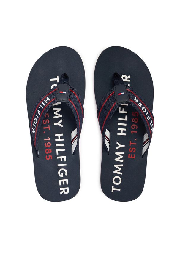 TOMMY HILFIGER - Japonki Tommy Hilfiger. Kolor: niebieski. Styl: sportowy