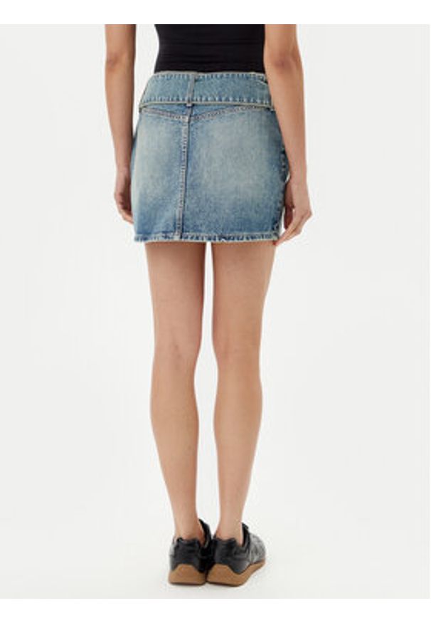 Hugo - HUGO Spódnica jeansowa Gamini 50541549 Niebieski Regular Fit. Kolor: niebieski. Materiał: bawełna