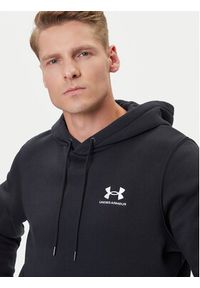 Under Armour Bluza UA Essential Fleece Hoodie 1373880 Czarny Regular Fit. Kolor: czarny. Materiał: bawełna #7