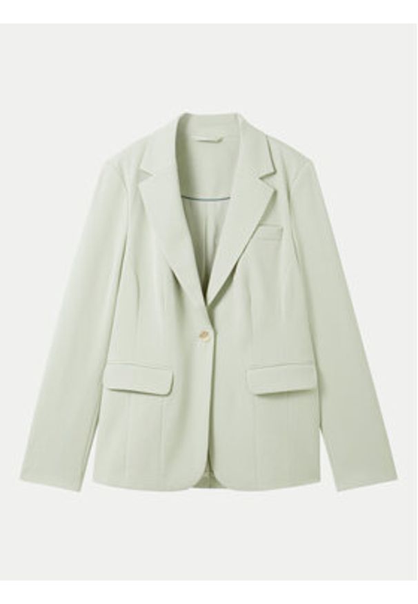 Tom Tailor Marynarka 1040327 Zielony Regular Fit. Kolor: zielony. Materiał: syntetyk