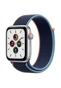 APPLE - Smartwatch Apple Watch SE GPS+Cellular 44mm aluminium, srebrny | głęboki granat opaska sport. Rodzaj zegarka: smartwatch. Kolor: srebrny. Styl: sportowy #1