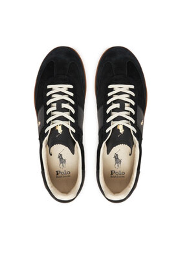 Polo Ralph Lauren Sneakersy 809978010001 Czarny. Kolor: czarny. Materiał: zamsz, skóra