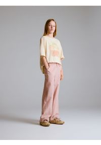 Reserved - Spodnie z gniecionej tkaniny - wielobarwny. Materiał: tkanina #1