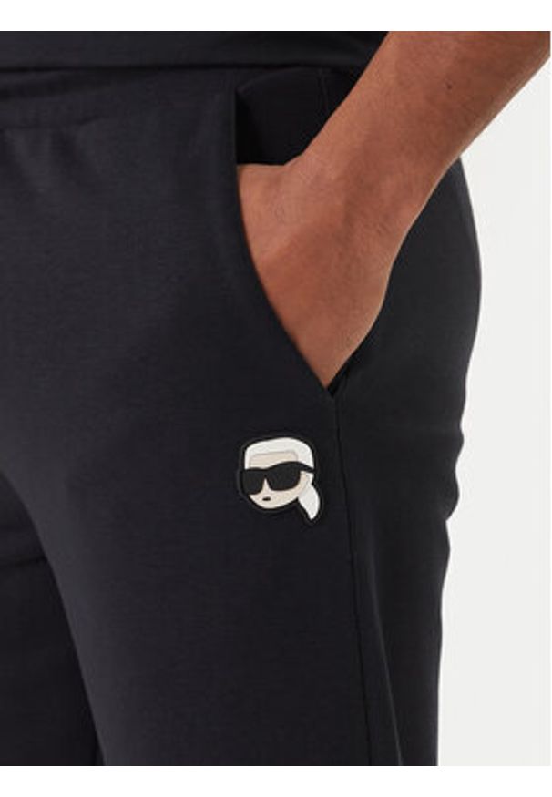 Karl Lagerfeld - KARL LAGERFELD Szorty sportowe 705019 562900 Granatowy Regular Fit. Kolor: niebieski. Materiał: bawełna. Styl: sportowy