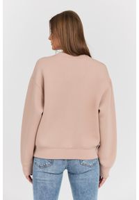 Guess - GUESS Beżowa damska bluza z cyrkoniami Cecilia, Rozmiar L. Kolor: czarny. Materiał: elastan, wiskoza, poliamid, materiał. Długość rękawa: długi rękaw. Długość: długie. Styl: elegancki #6