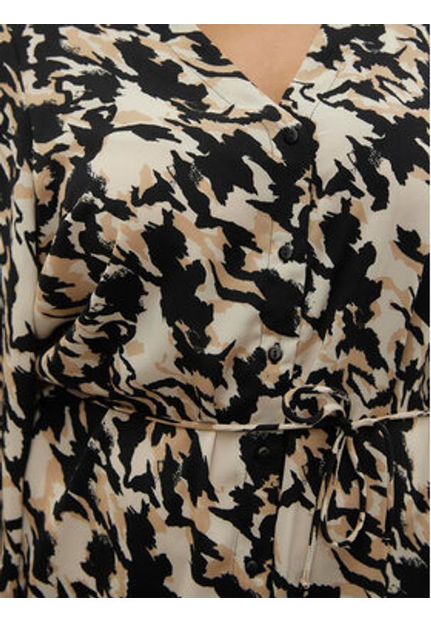 Vero Moda Curve Sukienka koszulowa Nora 10294730 Kolorowy Regular Fit. Materiał: syntetyk. Wzór: kolorowy. Typ sukienki: koszulowe