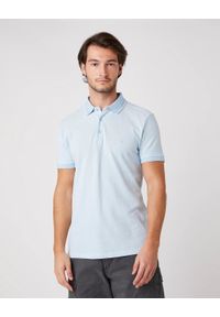 Wrangler - MĘSKIE POLO WRANGLER SS REFINED POLO CERULEAN BLUE W7AFKHXVT 112131336. Typ kołnierza: polo