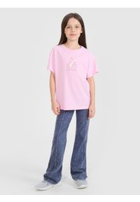 4f - 4F Legginsy dzianinowe z efektem acid wash dziewczęce - szare 128 (7-8 lat). Okazja: na co dzień. Stan: podwyższony. Kolor: szary. Materiał: dzianina. Wzór: gładki, ze splotem. Sezon: lato. Styl: klasyczny, sportowy, casual
