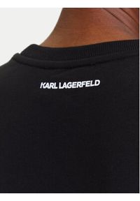 Karl Lagerfeld - KARL LAGERFELD Bluza A3W20069 Czarny Regular Fit. Typ kołnierza: dekolt w karo. Kolor: czarny. Materiał: bawełna #3