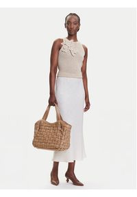 Marella Spódnica midi Desio 2515101032 Biały Regular Fit. Kolor: biały. Materiał: len #5