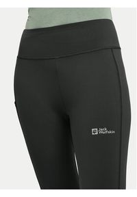 Jack Wolfskin Legginsy Klintal 1508901 Czarny Slim Fit. Kolor: czarny. Materiał: syntetyk #5