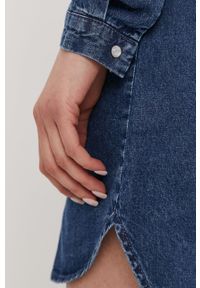 only - Only Sukienka jeansowa mini prosta. Kolor: niebieski. Materiał: jeans. Długość rękawa: długi rękaw. Typ sukienki: proste. Długość: mini #5