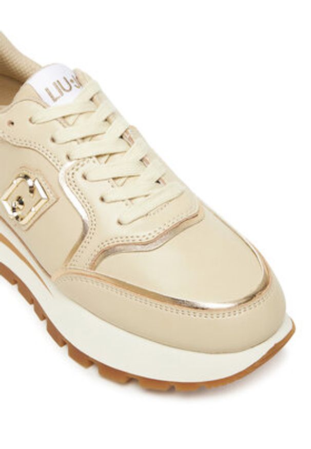 Liu Jo Sneakersy Amazing 25 BF5049 PX026 Beżowy. Kolor: beżowy. Materiał: skóra