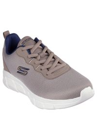 skechers - Męskie BOBS B FLEX ICY EDGE Sneakersy Taupe. Kolor: brązowy. Materiał: materiał. Model: Skechers Sport #1